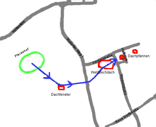 Zugbahnkarte